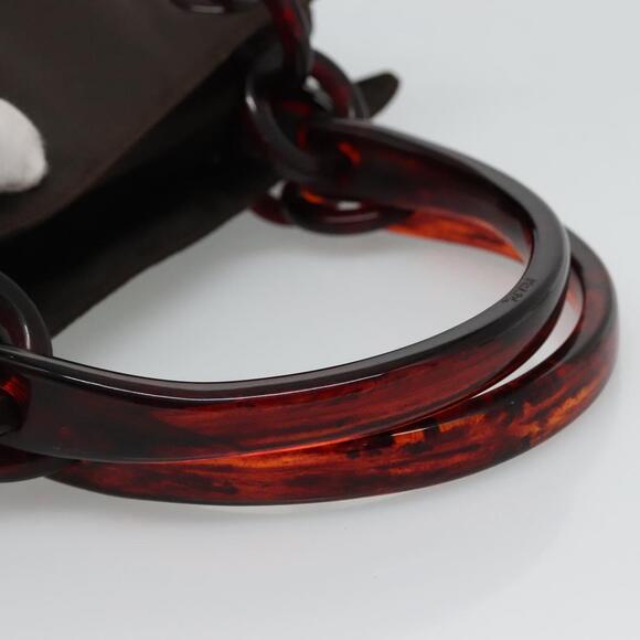 PRADA Hand Bag Nylon Brown - Picture 7 of 9